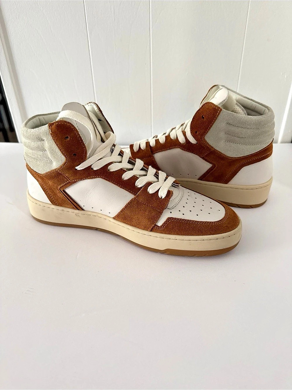 CLOSED Official High Top Sneakers Brown Suede Leather Made in Italy EU 38